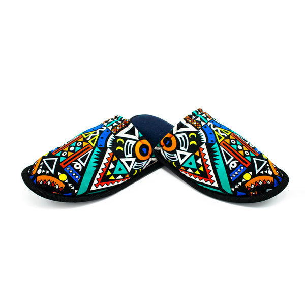 Blue Tribal - Bedroom Slippers