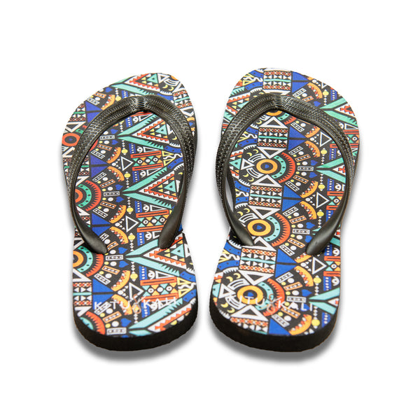 Blue Tribal - Flip Flops