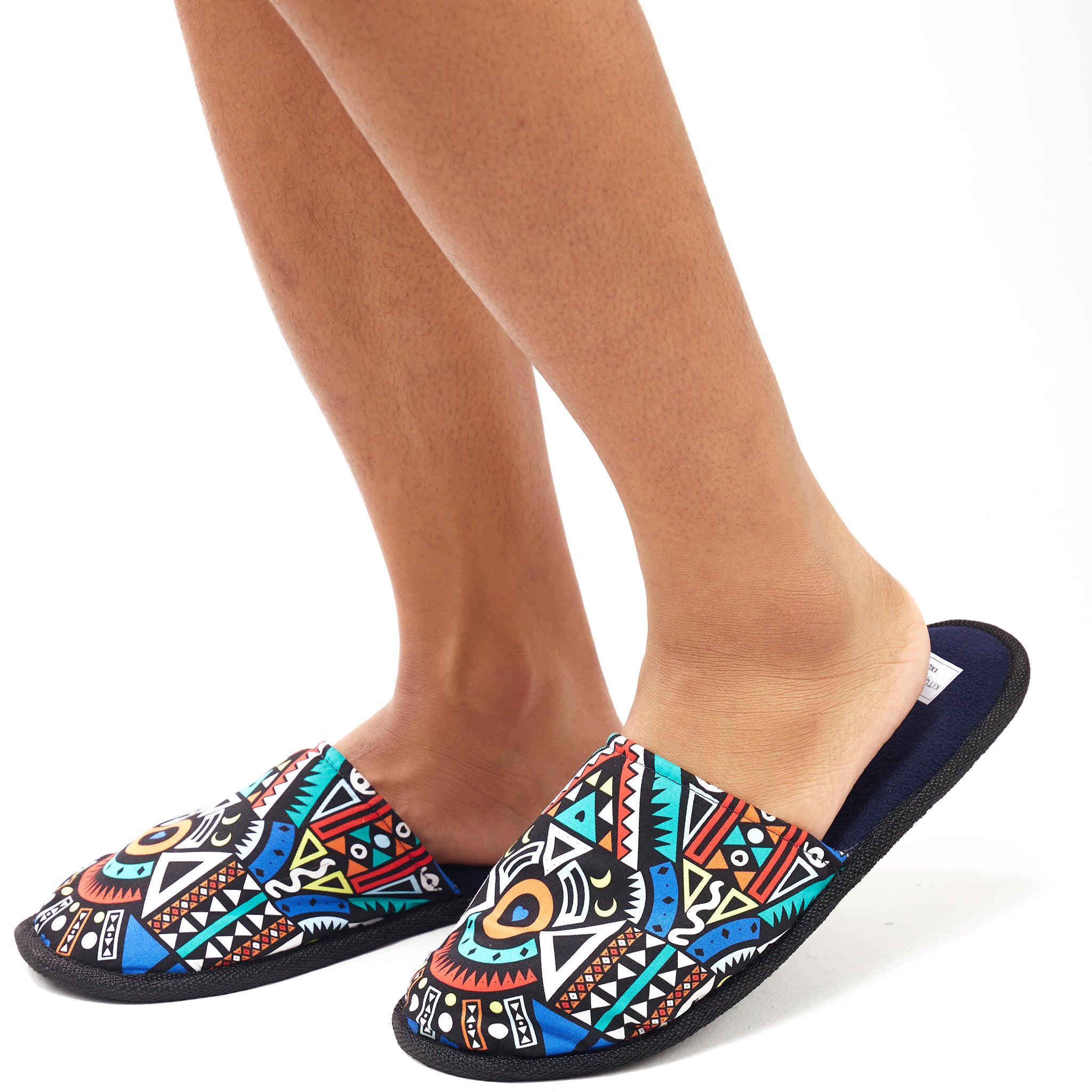 Blue Tribal - Bedroom Slippers