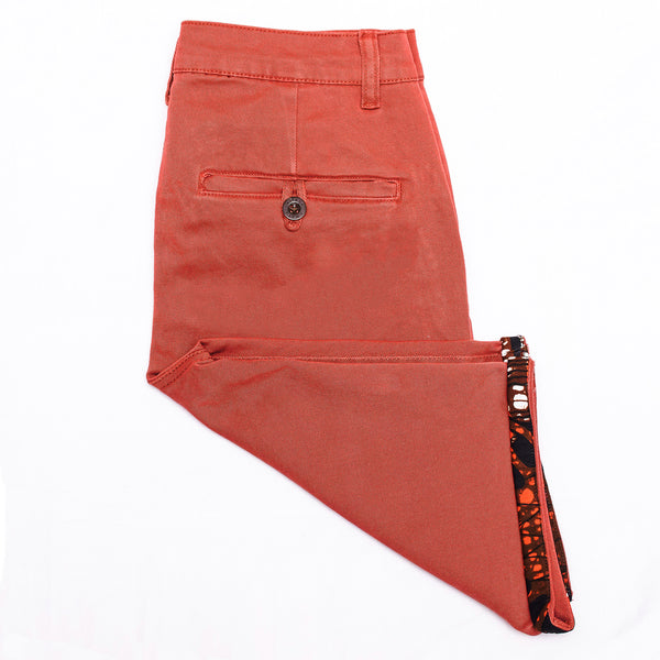 Kali Chinos: Burnt Orange with Mawimbi Brown